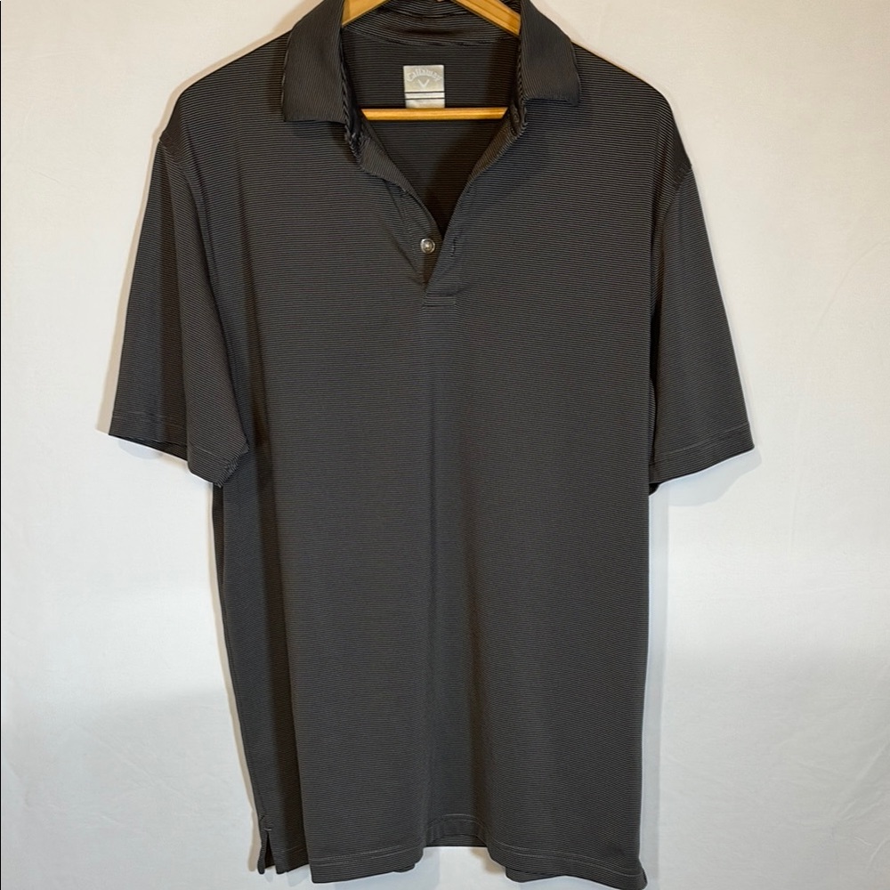 Callaway Gray Polo Shirt Classic Short Sleeve Design